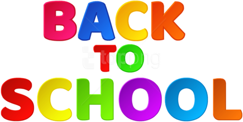 Download Back To School Text Clipart Png Photo (850x431), Png Download