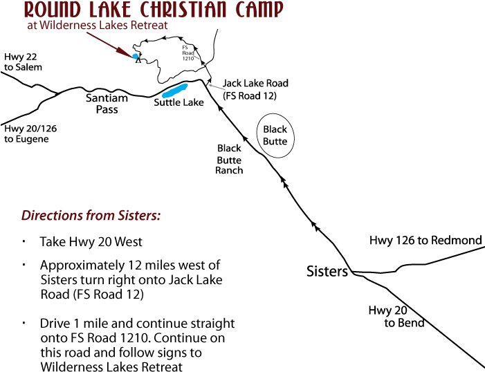Map To Round Lake Christian Camp - Diagram (700x600), Png Download