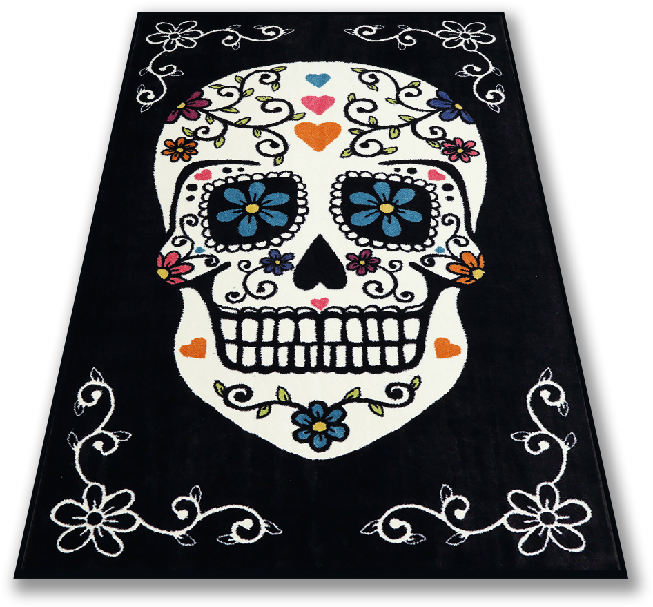 Lucia Calavera Rainbow Area Rug - Alfombras De Calaveras (1024x1024), Png Download