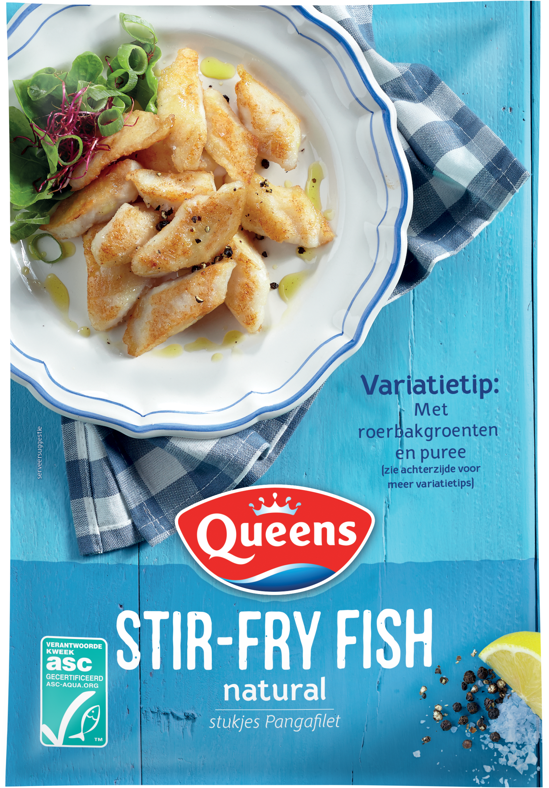 Stir Fry Fish Natural - Queens Vis (2228x3111), Png Download
