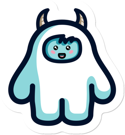 Kawaii Cute Abominable Snowman Yeti - Abominable Snowman Yeti Clip Art (650x650), Png Download