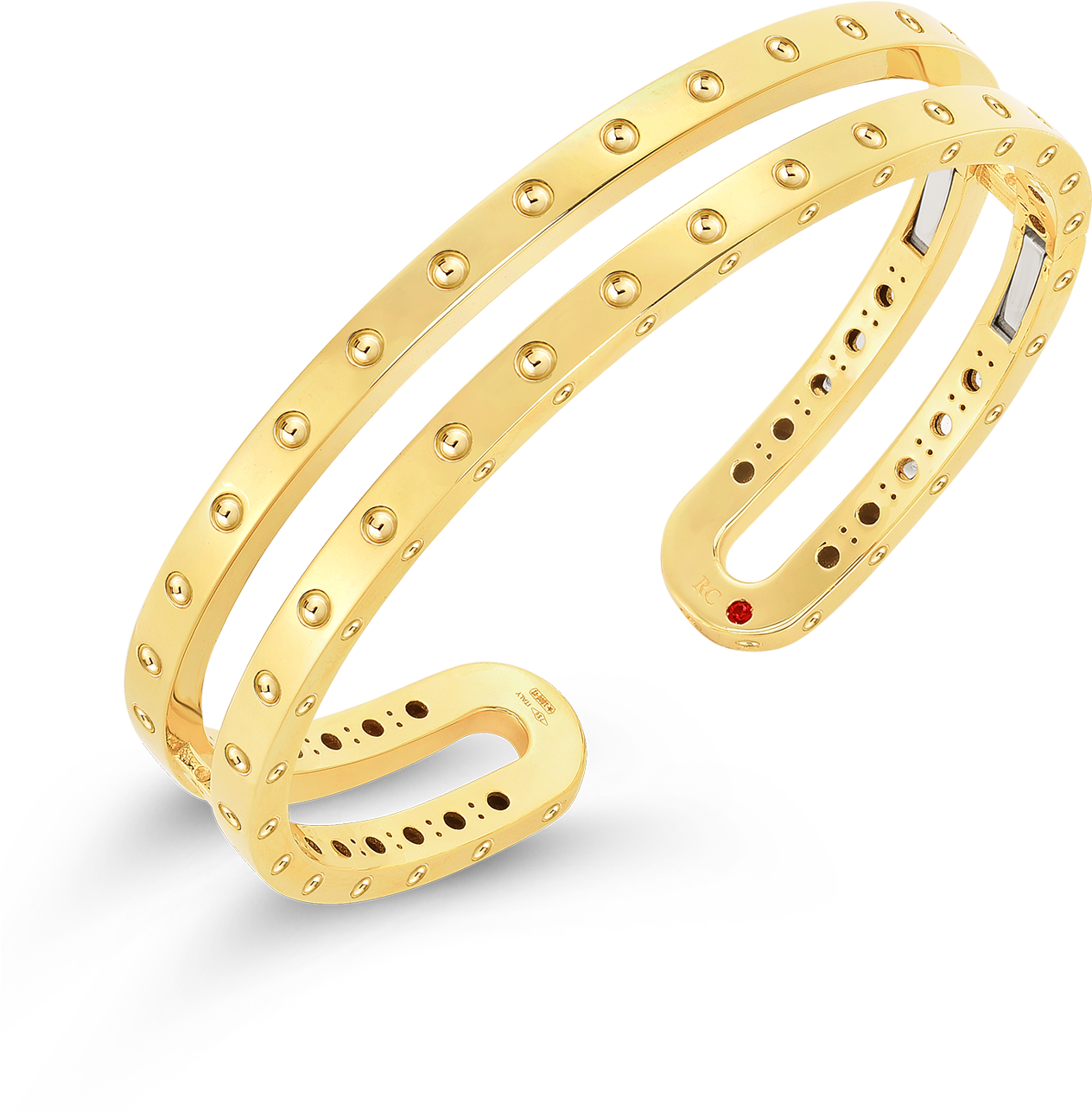 Yellow Gold Double Symphonie Bangle - Bracelet (1600x1600), Png Download