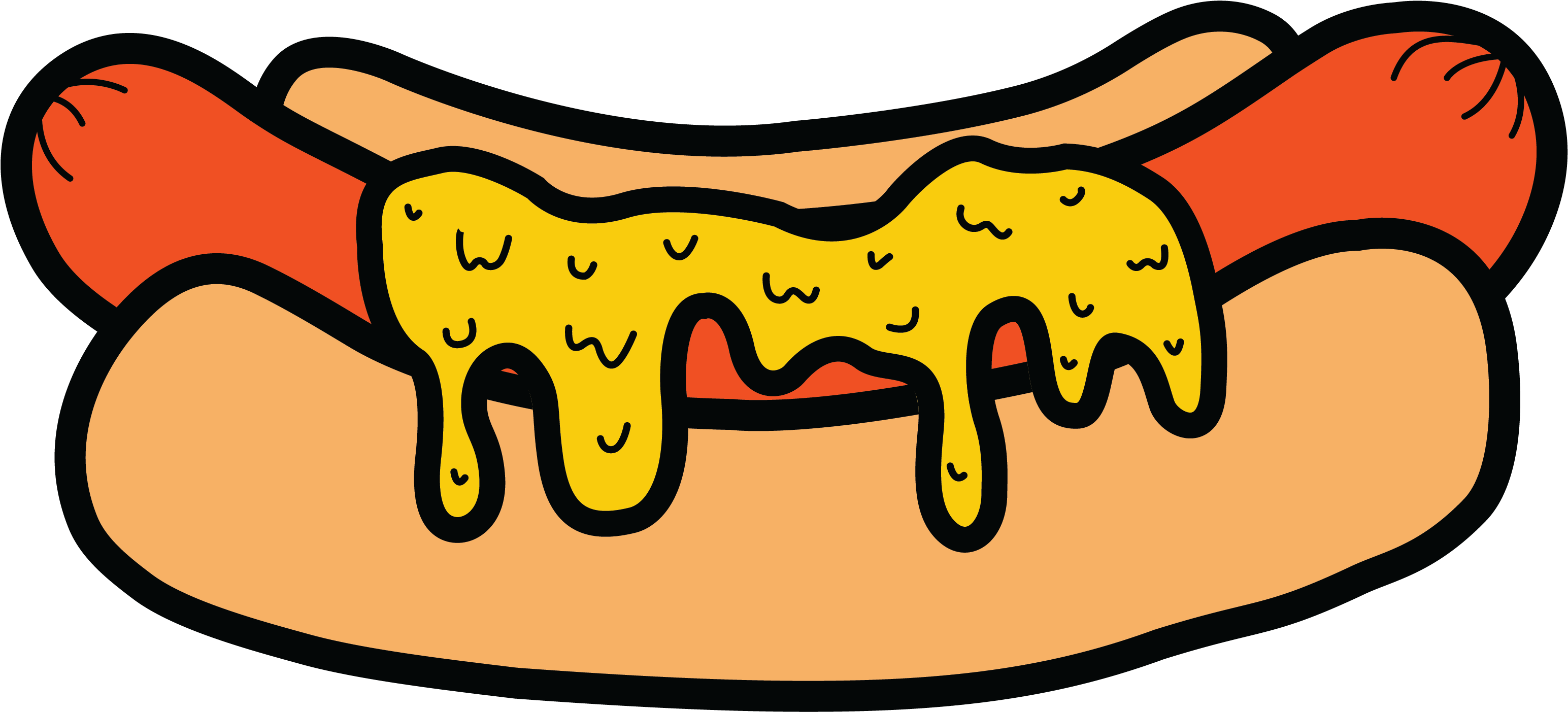 Hotdog Clipart Footlong - Hot Dog Graphic (3300x2550), Png Download