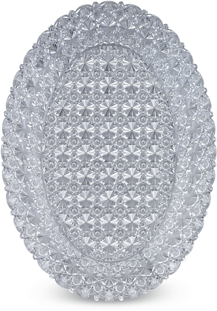 "russian" American Brilliant Cut Glass Tray - Circle (864x1080), Png Download
