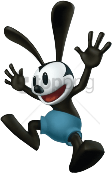 Free Png Download Oswald The Lucky Rabbit Jumping Clipart - Oswald The Lucky Rabbit (480x647), Png Download