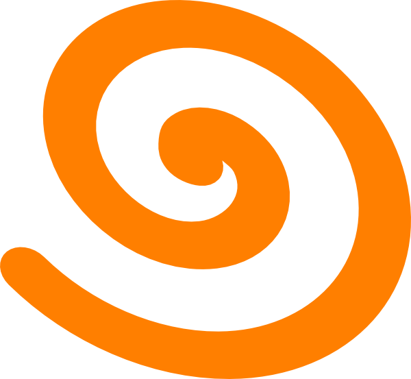 Orange Spiral Clipart (600x553), Png Download