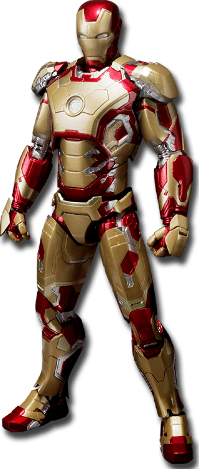 Iron Man Mkxlii Figure - Bandai Sh Figuarts Iron Man Mark 42 (400x942), Png Download