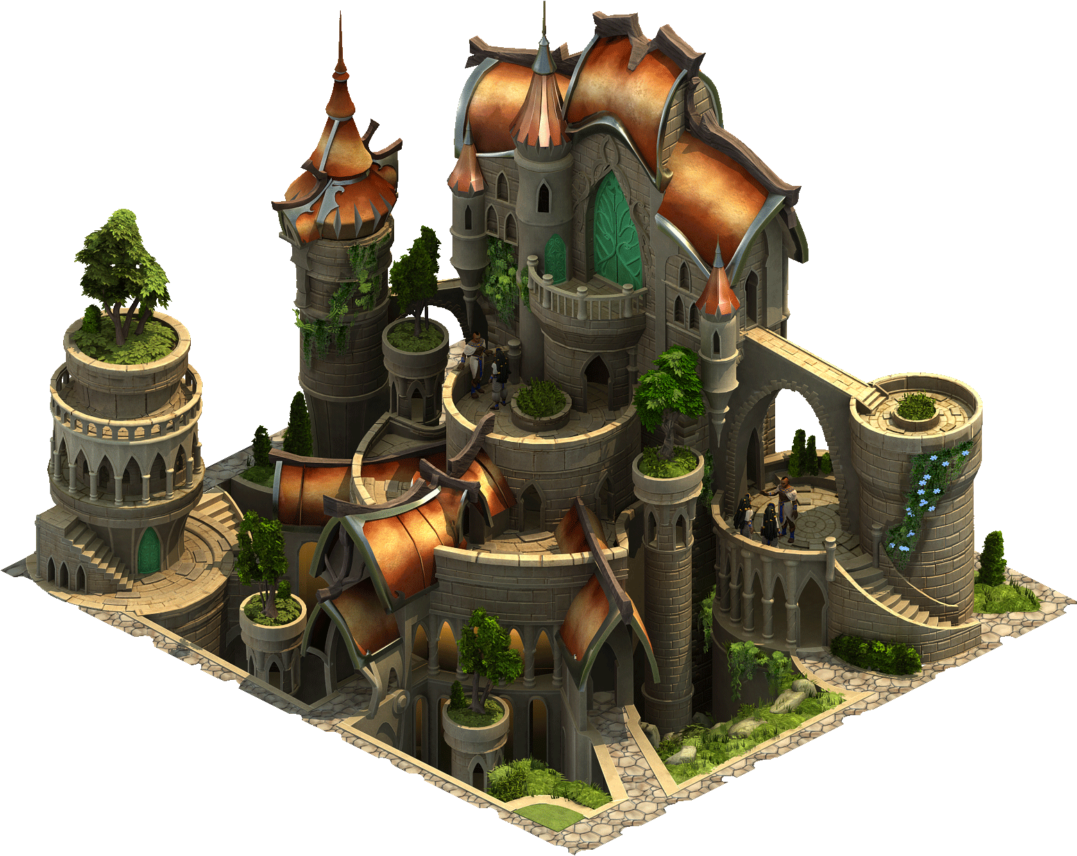 Elves Townhall 31 - Castle (1552x1234), Png Download