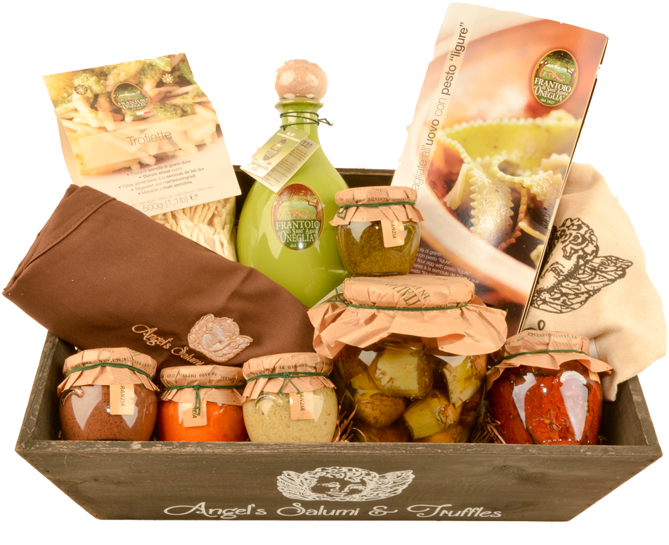 Liguria Gift Basket - Italian Gift Basket Ideas (974x1112), Png Download