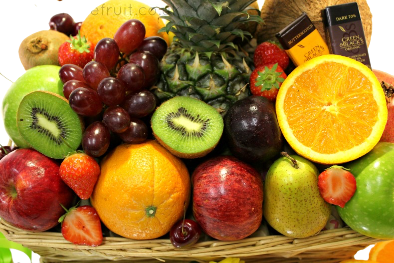 Fruit Basket Deluxe - Mandarin Orange (790x527), Png Download