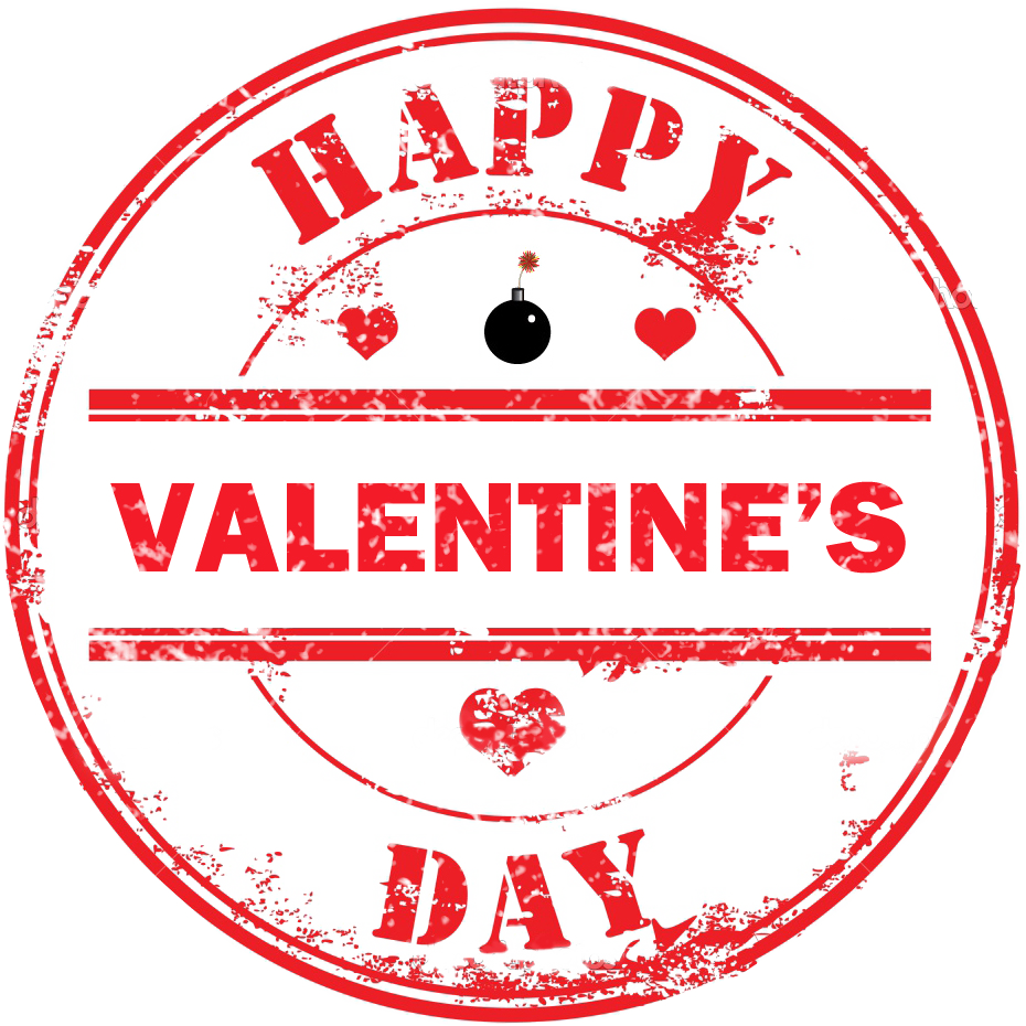 Valentines-day - Happy Valentines Day Stamp Png (930x930), Png Download