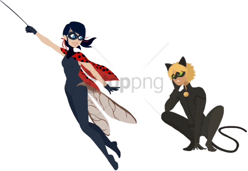 Free Png Download Ladybug And Chat Noir By Dashurie - Miraculous: Tales Of Ladybug & Cat Noir (850x588), Png Download