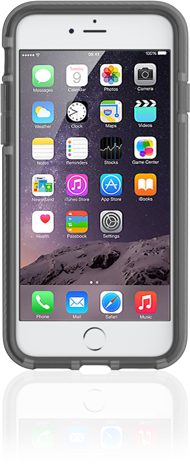 Iphone 6s Plus Silicone Case Black (1000x1917), Png Download