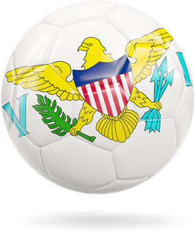 Glossy Soccer Ball - Flag Of The United States Virgin Islands (640x480), Png Download