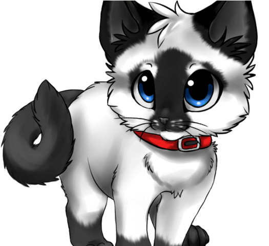Kitten Clipart Anime Cat - Cat Anime Kitten (640x480), Png Download