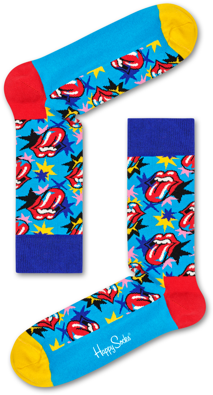 Happy Socks Rolling Stones (1012x1422), Png Download