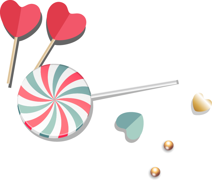 Png Baby Pacifier Clip Art Shaped Color Heartshaped - Paletas De Corazon Vector (706x600), Png Download