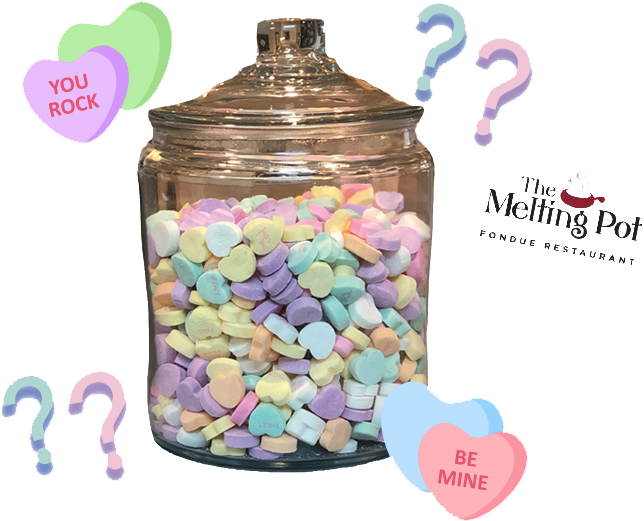 How Many Candy Hearts Are In The Jar - Heart (652x527), Png Download