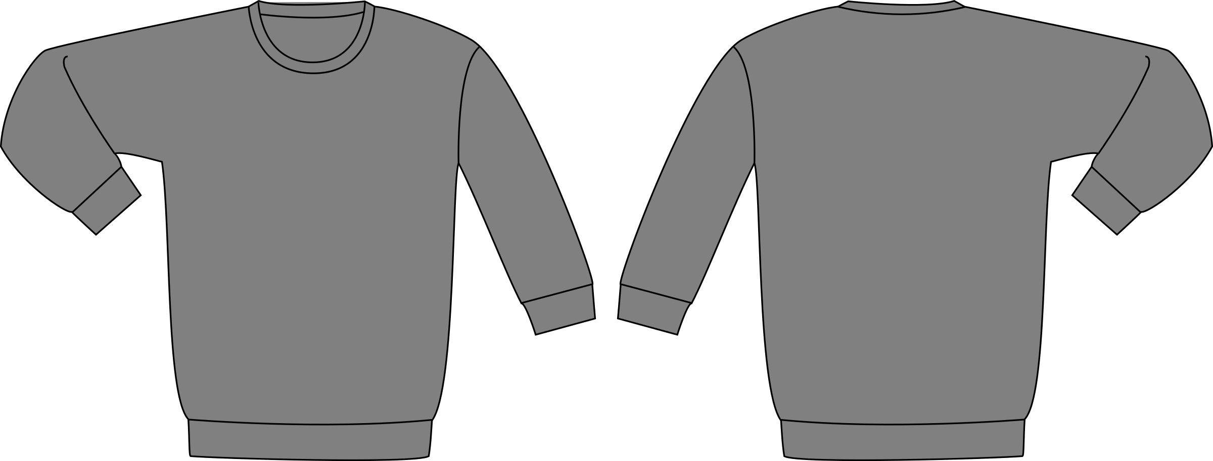 Sweatshirt Clipart (2400x913), Png Download