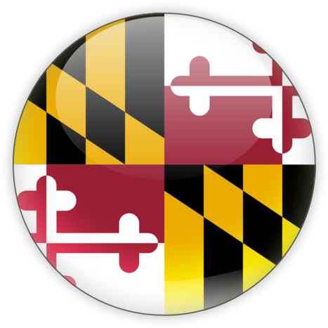 Maryland Flag Png - Maryland State Flag Circle (640x480), Png Download