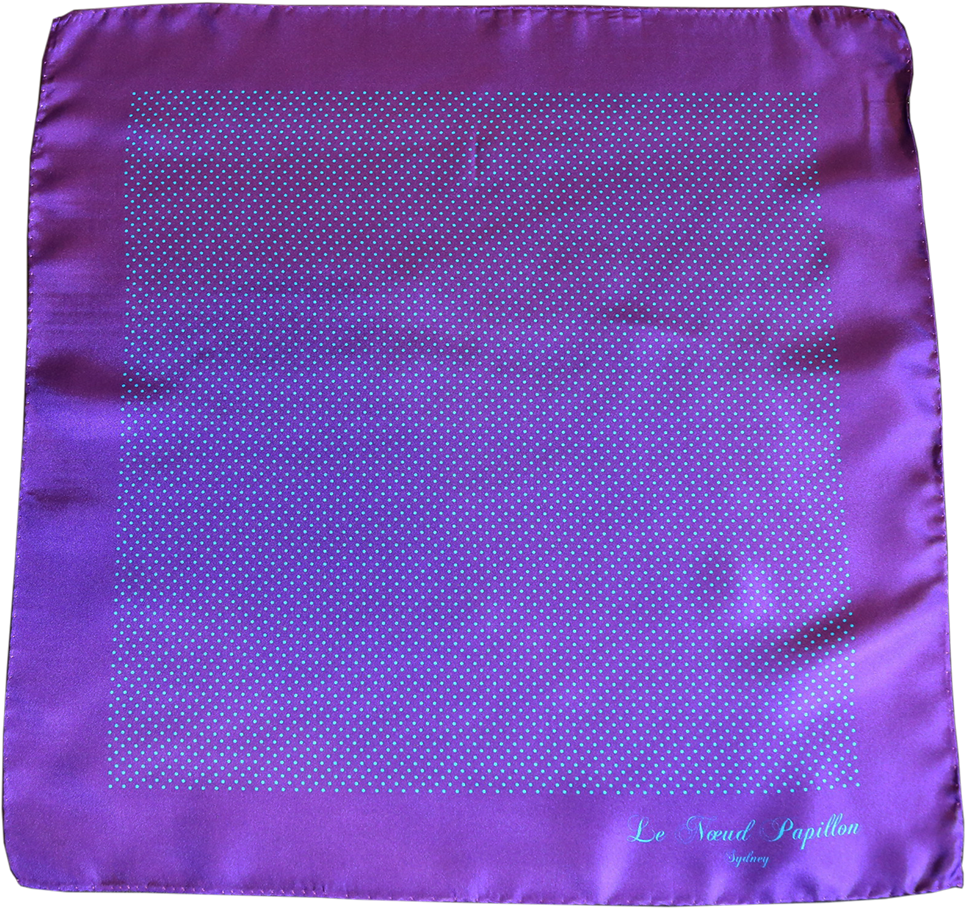 Pochette Purple With Light Blue Polka Dots (1000x1000), Png Download