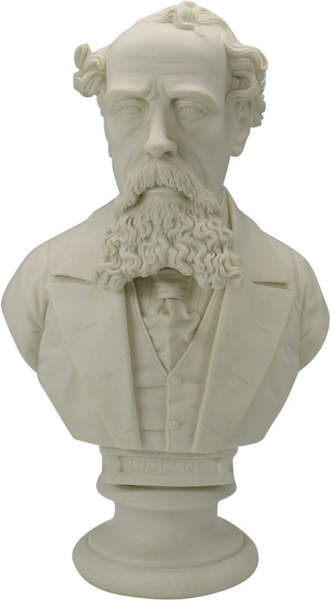 Finest Big Parian Porcelain Bust Of Dickens - Bust (858x858), Png Download