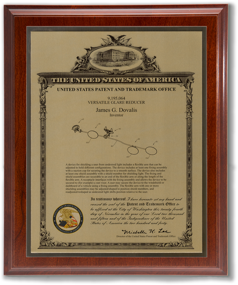 Heritage Series Patent Plaque Solid Cherry Gold - Patent (900x1067), Png Download