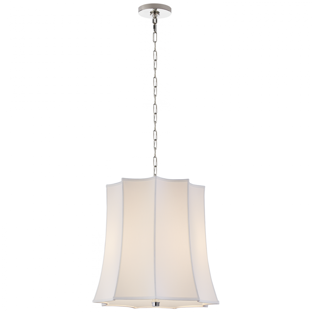 Peter Crown Hanging Shade In Polished Nickel Wit - Lampshade (1000x1000), Png Download