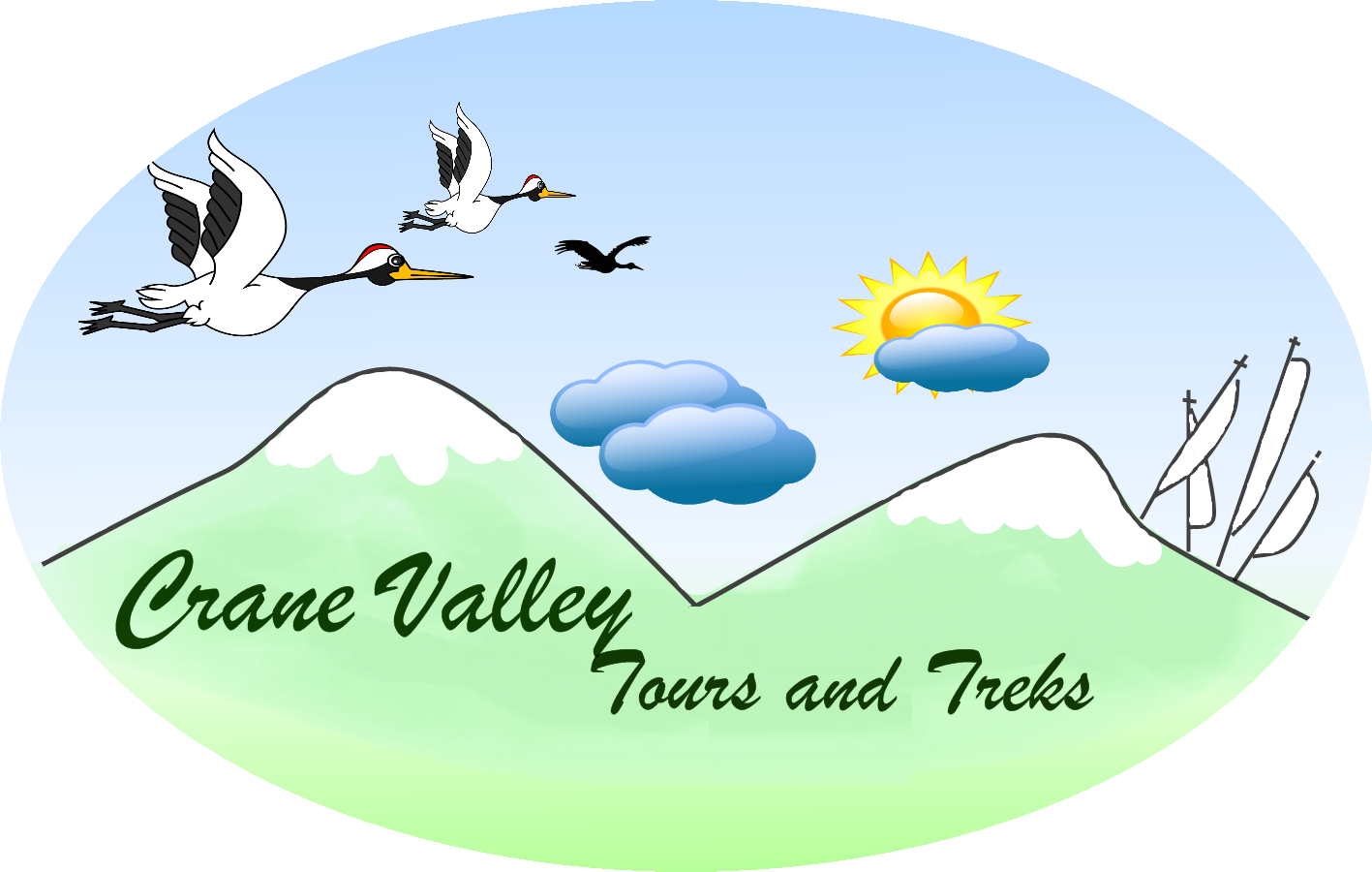 Crane Valley Tours And Treks - Cartoon (1417x900), Png Download