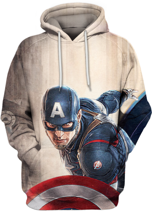 Captain America The Avenger Movie Hoodie 3d - Iphone X Case Captain America (760x759), Png Download