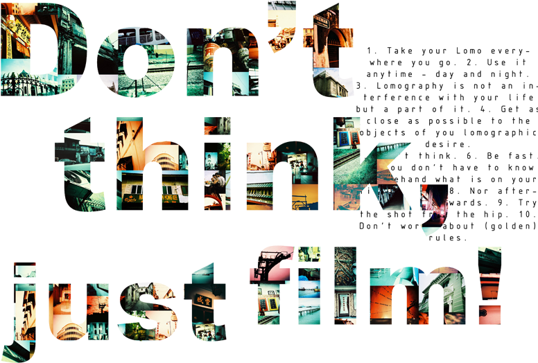 Don't Think, Just Film - Graphic Design (793x542), Png Download