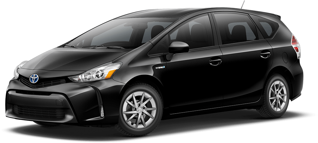 2017 Toyota Prius V Midnight Black Metallic - 2008 Saturn Outlook Black (1090x482), Png Download