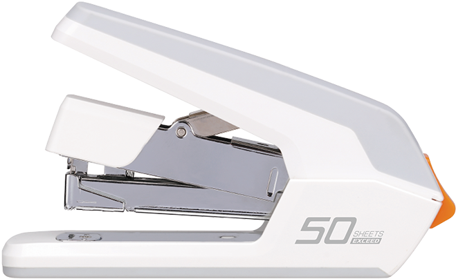 E0371 White Effortless Half Strip Stapler 50sheets (800x800), Png Download