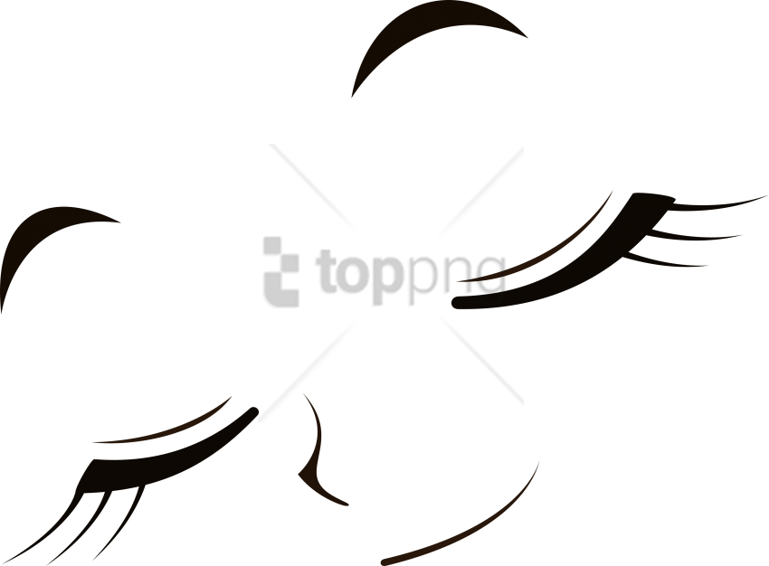 Free Png Closed Eyes Png Image With Transparent Background - Closed Anime Eyes Png (850x626), Png Download