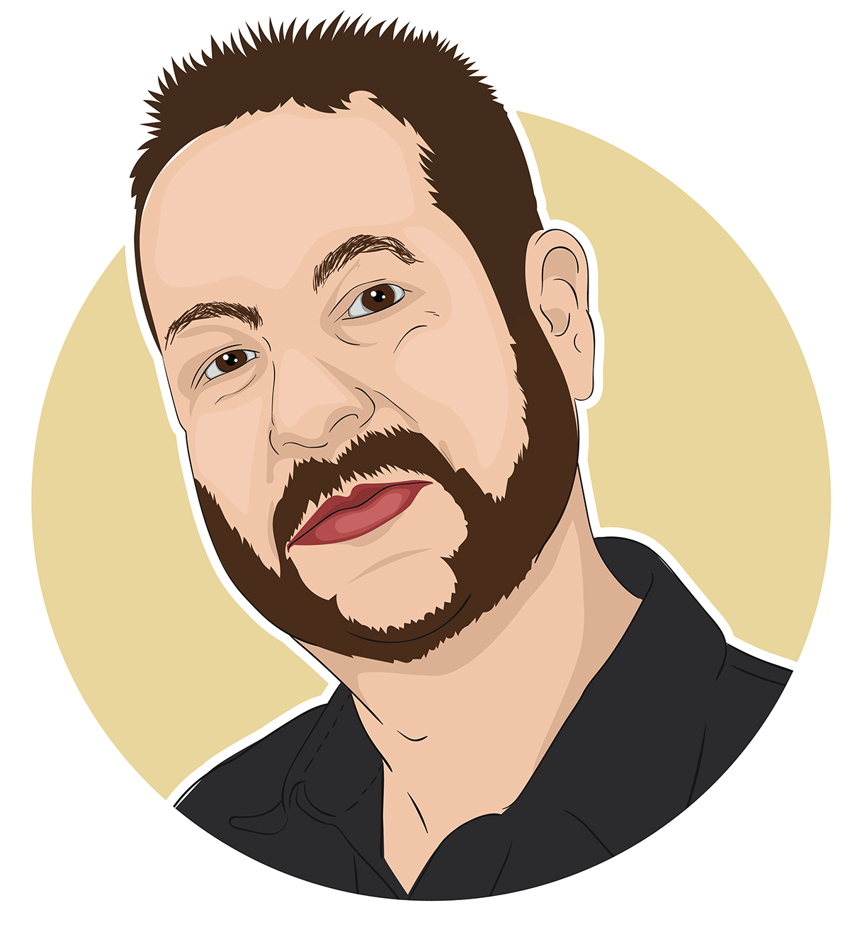 Andrew Charles Newcombe Circle Portrait - Gloucester Road Tube Station (1500x1500), Png Download