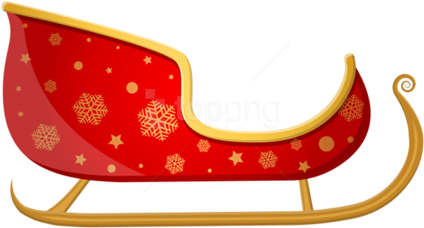 Free Png Red Santa Sleigh Png Png Images Transparent - Red Santa Sleigh Clipart (850x459), Png Download