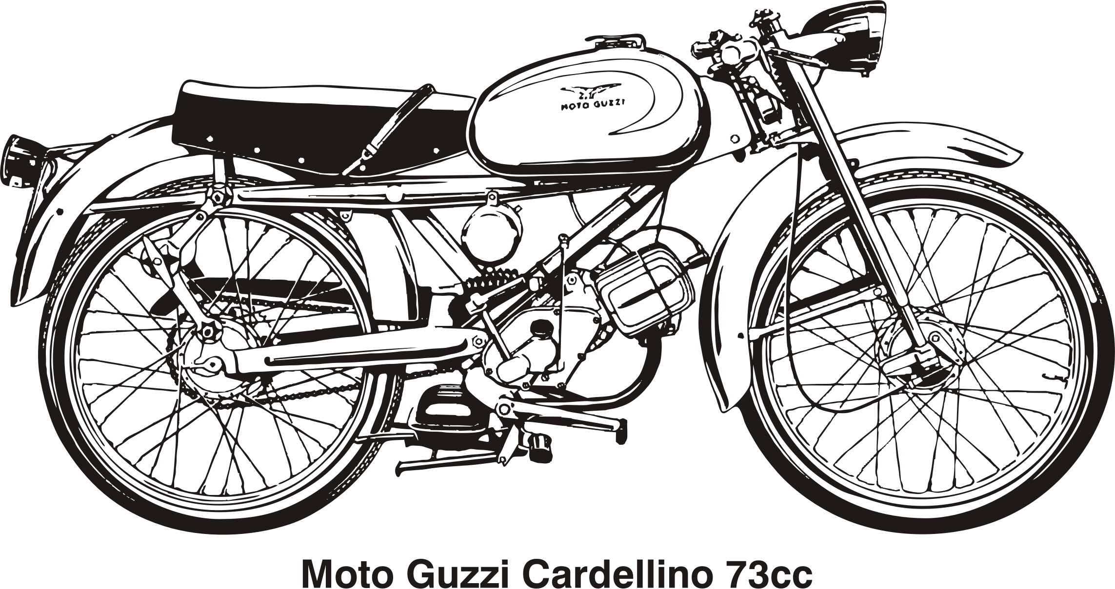This Free Icons Png Design Of Moto Guzzi Cardellino (2286x1209), Png Download