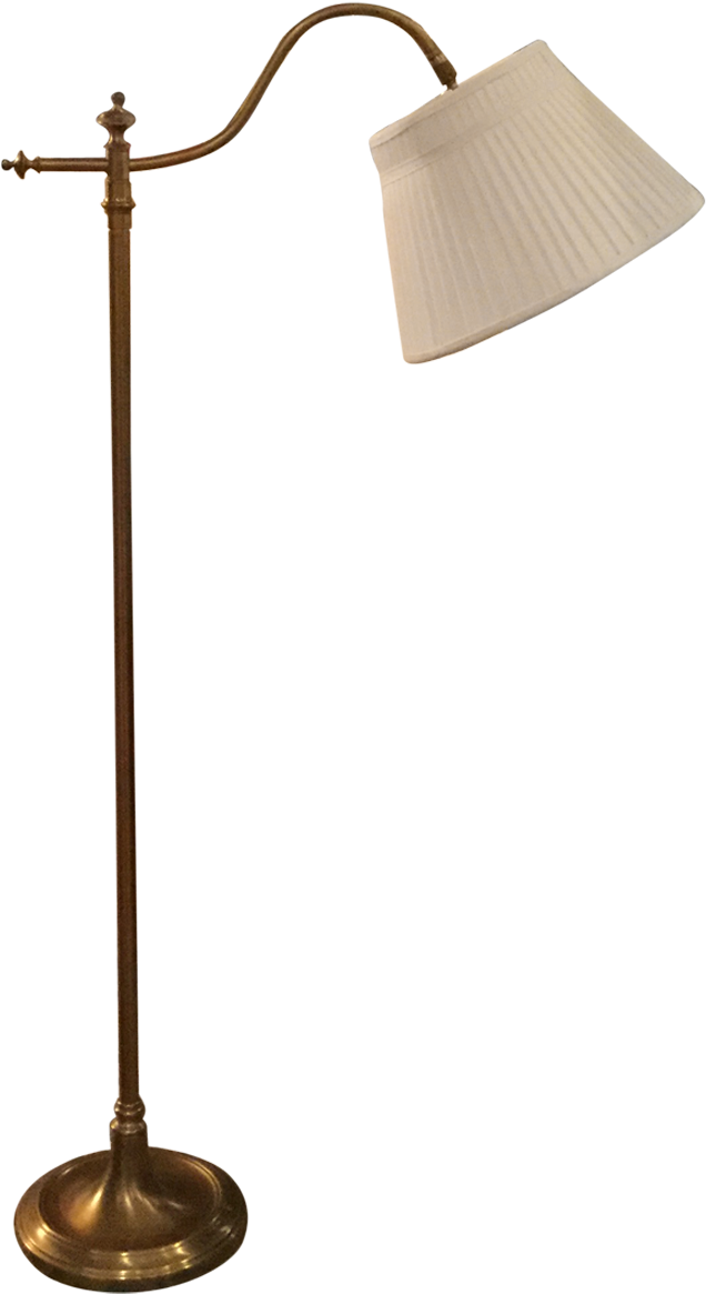 Traditional Antiqued Brass Floor Lamp - Lampshade (1200x1200), Png Download