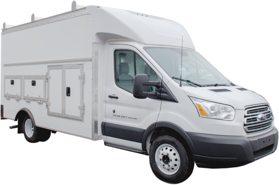 Front 0004s 0001 Ford Rockport Transit Workport 12' (900x597), Png Download