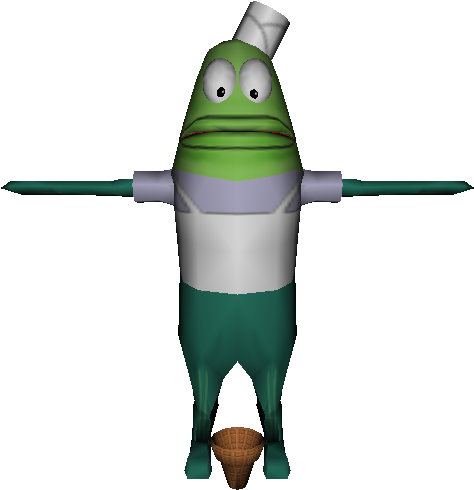 Ice Cream Fish - Spongebob Lights Camera Pants Pc Models (750x650), Png Download