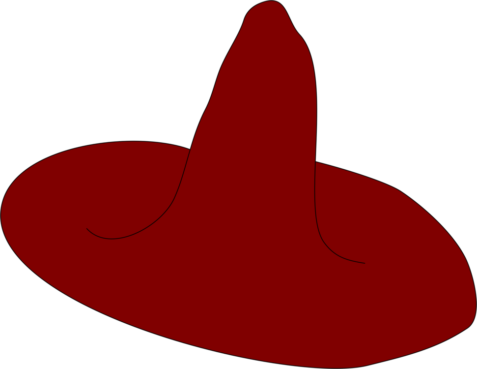 Witch Hat Download Witchcraft - Red Witch Hat Clipart (971x750), Png Download