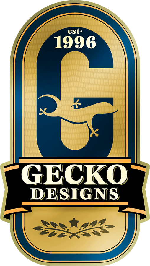 Gecko Designs Pint Glass Logo - Label (508x900), Png Download