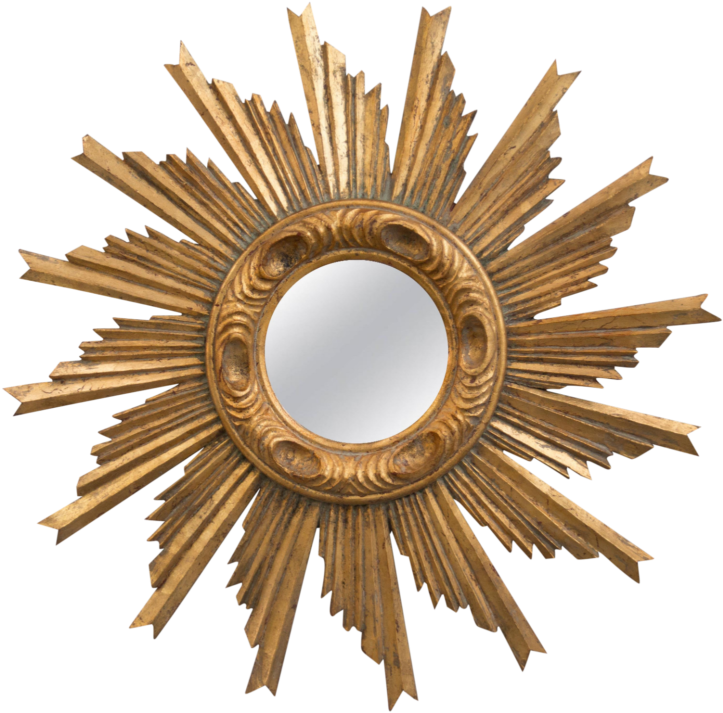 Mid Century French Giltwood Gold Gilt Sunburst Starburst - Necesidades De Una Planta (800x789), Png Download