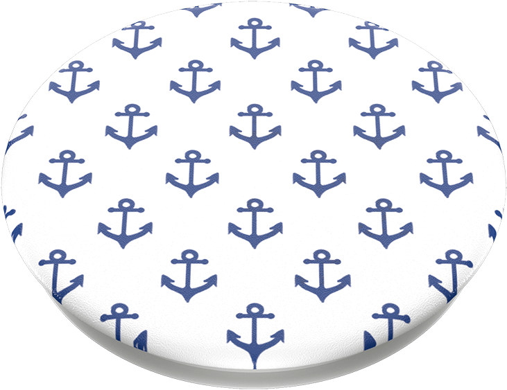 Anchors Away White, Popsockets - Anchor Print (989x1000), Png Download