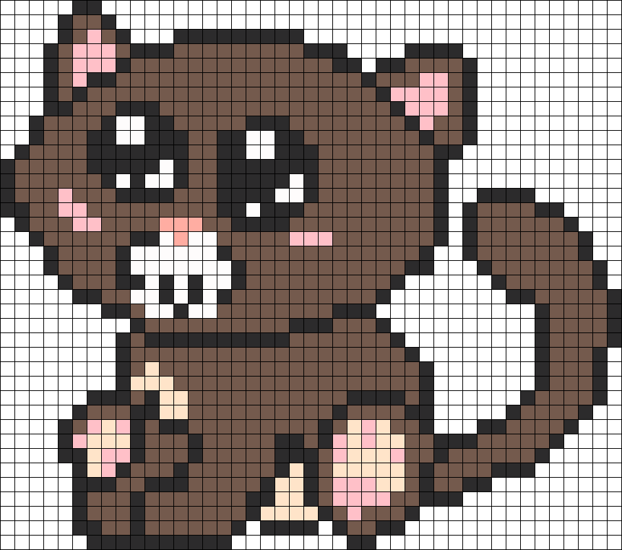Brown Kitty - Cartoon (904x799), Png Download