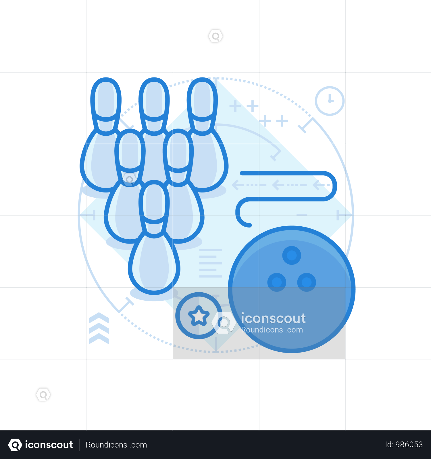 Bowling Illustration Full Screen - Diagram (1500x1600), Png Download