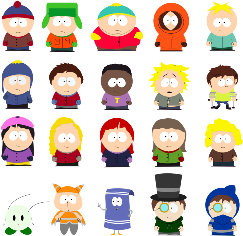 Yandere Females X Male Reader - South Park Characters Kids (906x881), Png Download
