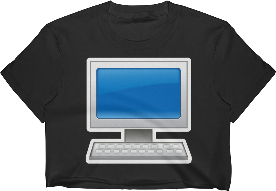 Emoji Crop Top T Shirt - Screen (1000x1000), Png Download