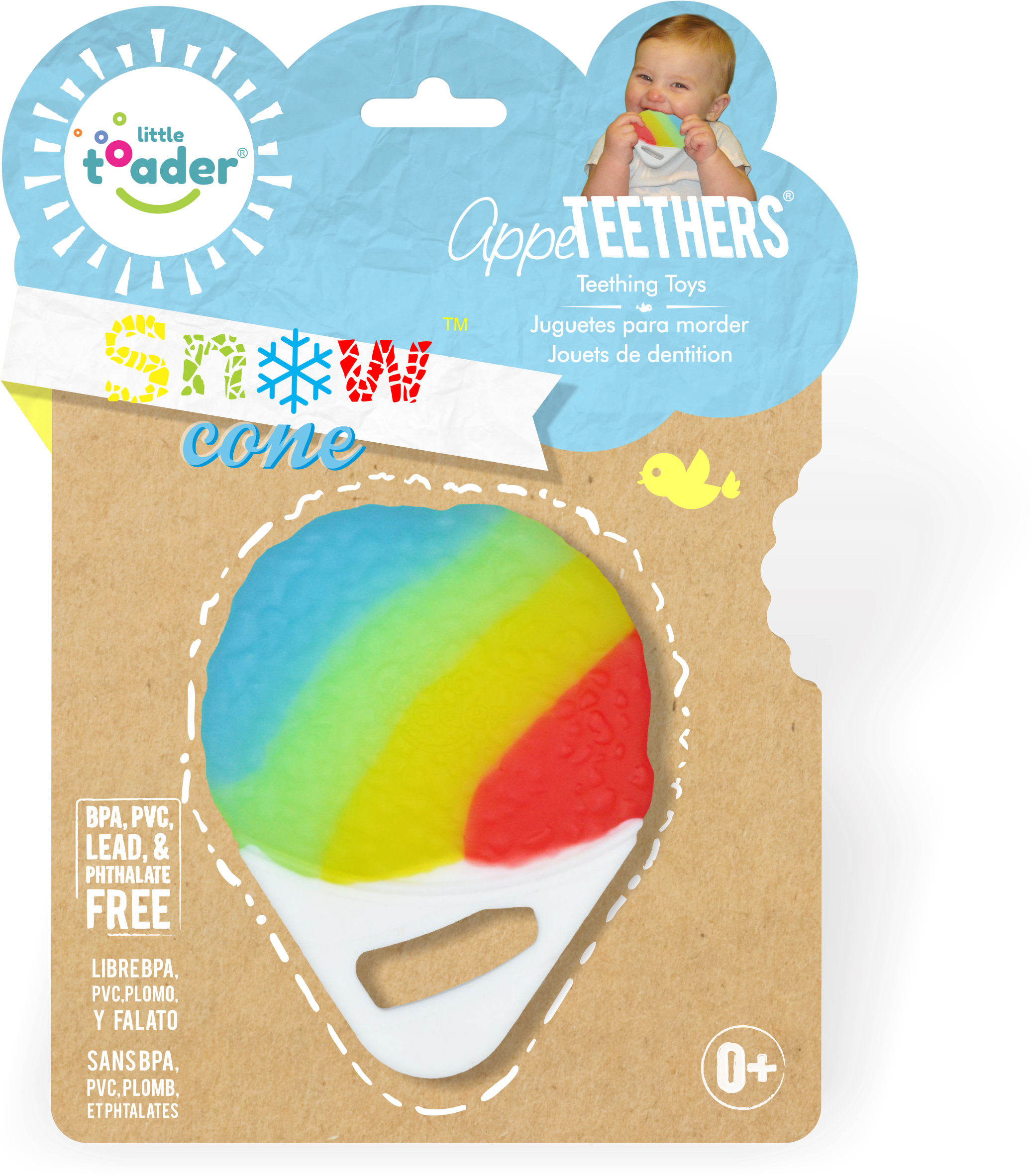 Teethers Snow Cone - Teether Toy Package (2417x2968), Png Download