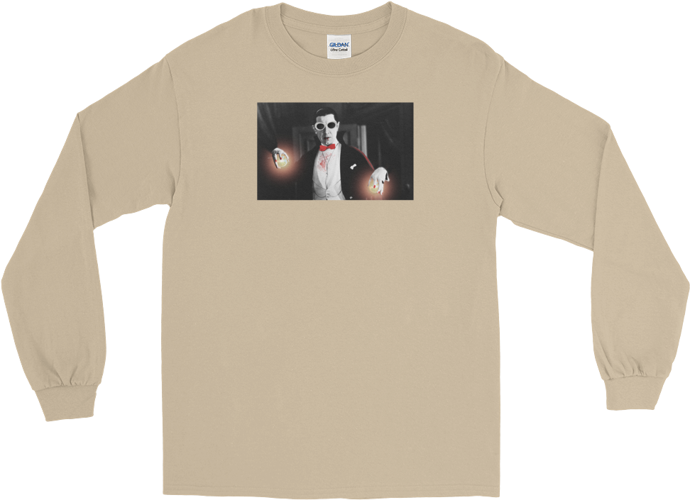 Clout Dracula Long Sleeve T-shirt - Long-sleeved T-shirt (1000x1000), Png Download